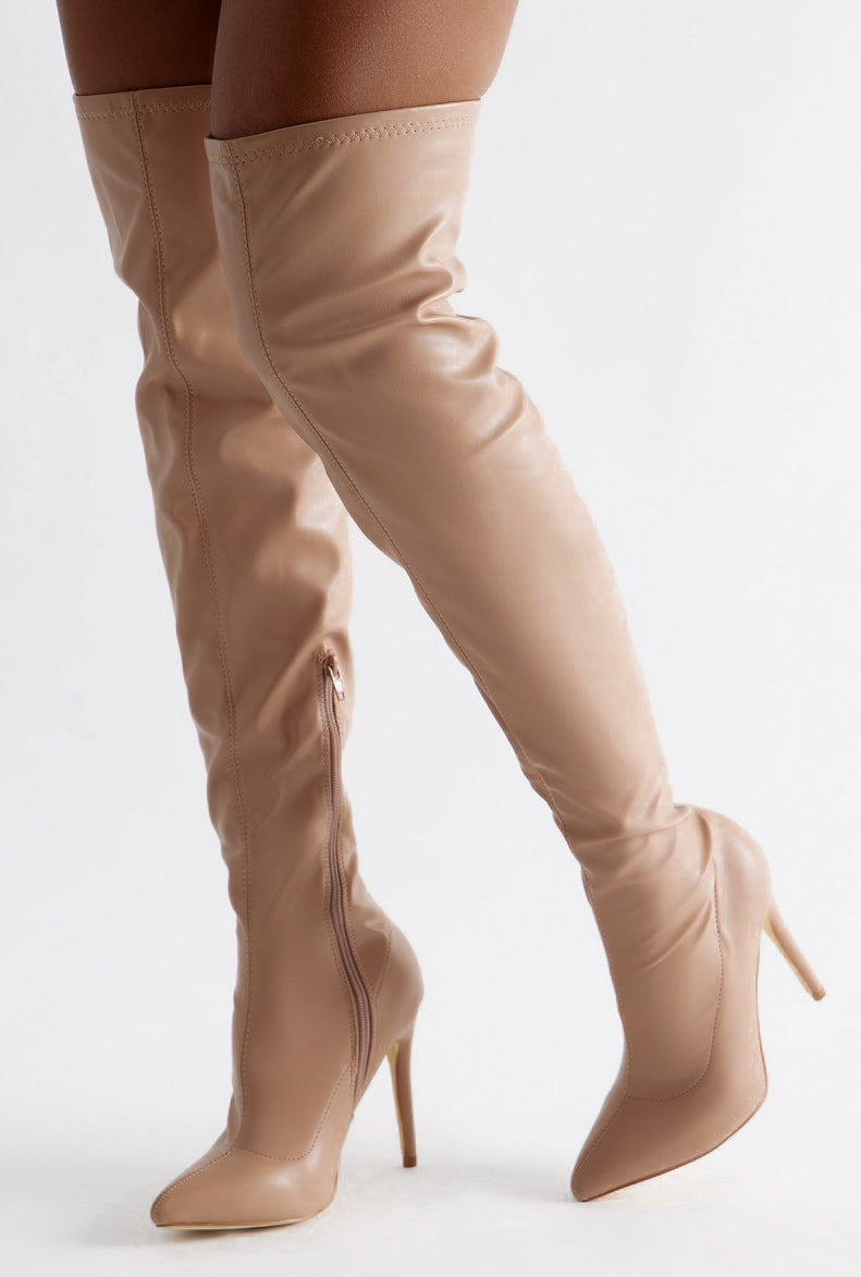 Botas vinipiel beige