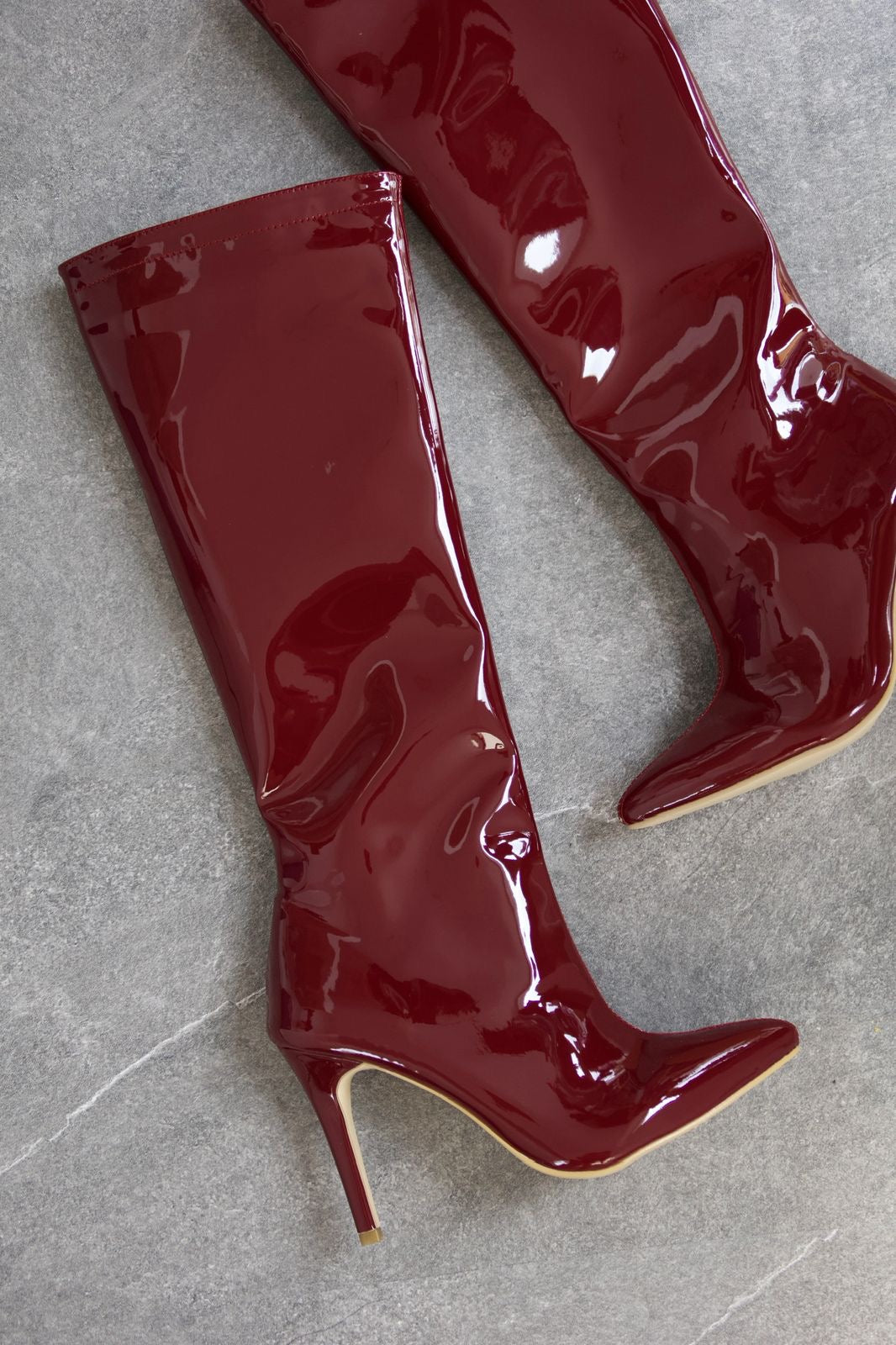 Bota de capa charol vino