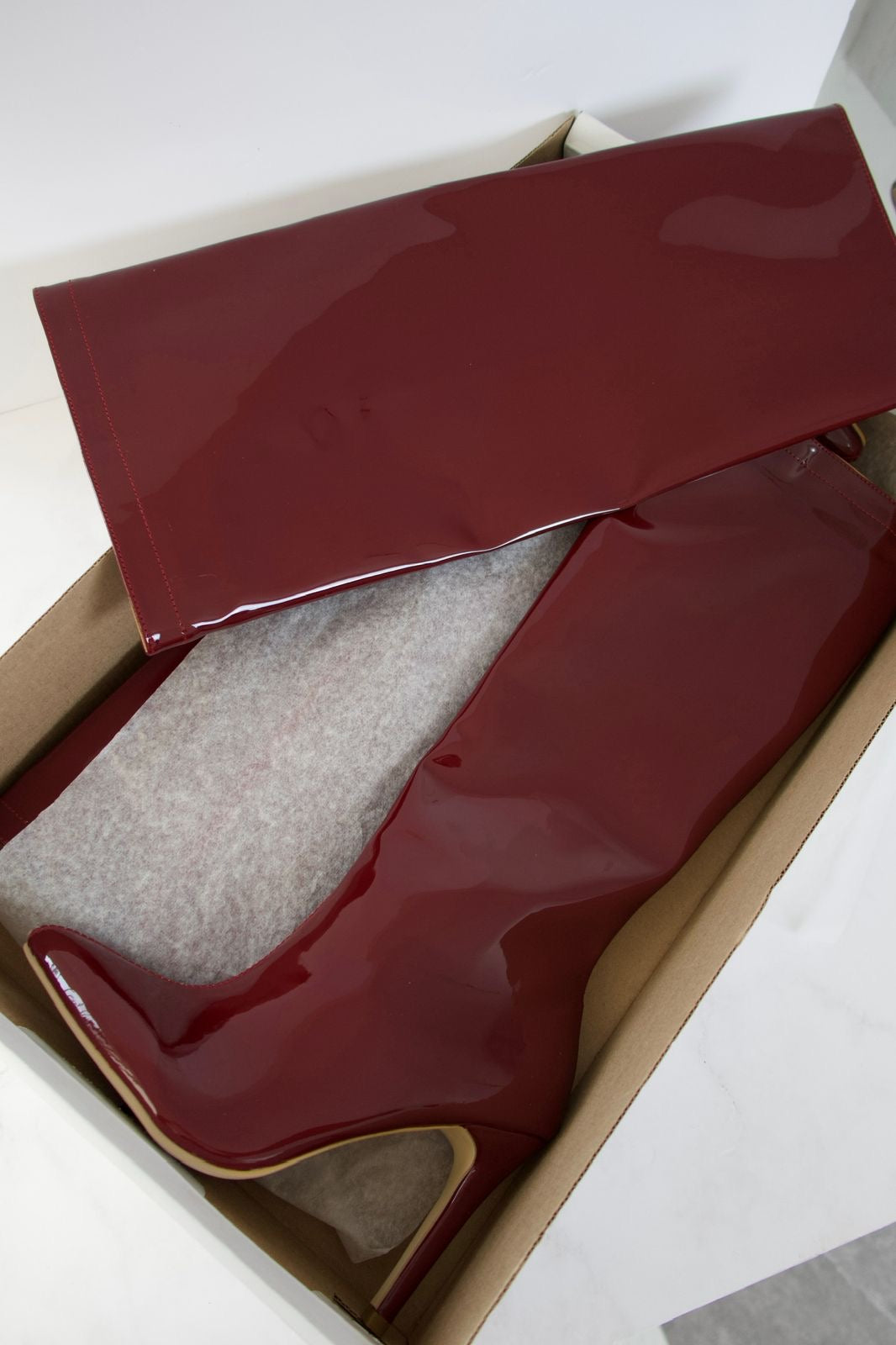 Bota de capa charol vino