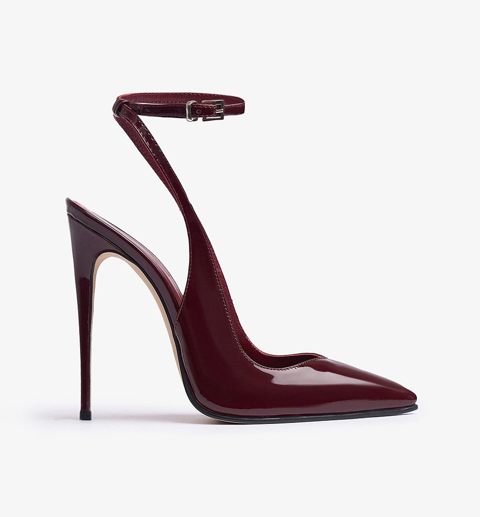 zapatilla stiletto vino