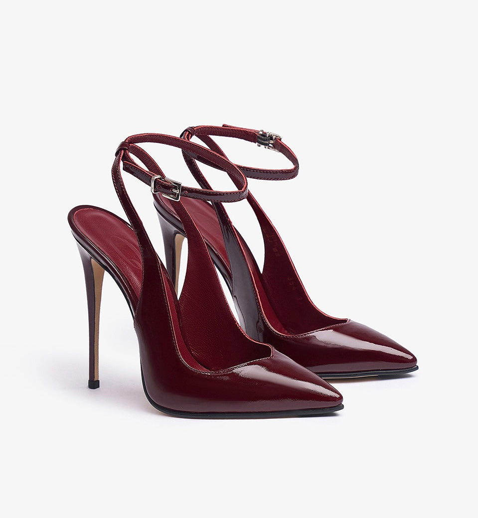 zapatilla stiletto vino