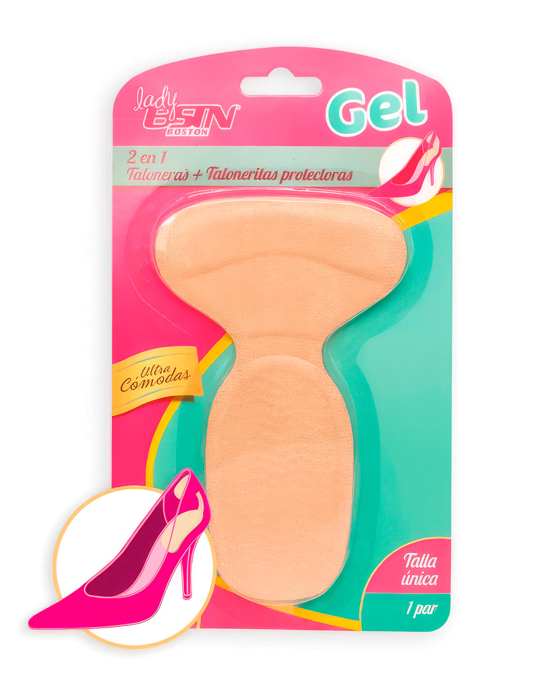 Taloneras y Taloneritas Protectores de Gel Lady Boston - 2 en 1